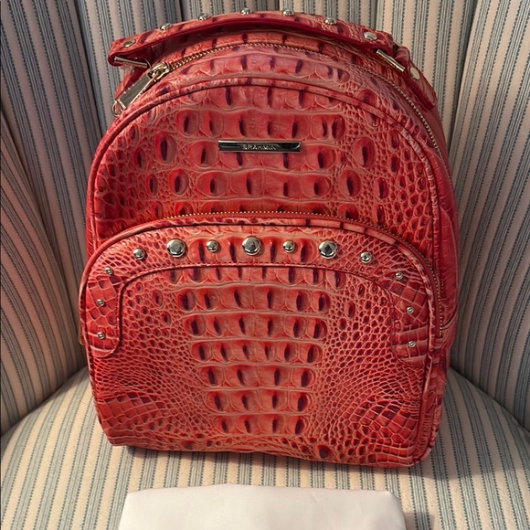 Brahmin Coral Backpack Chelcy Cayenne Taos NEW - Picture 2 of 5